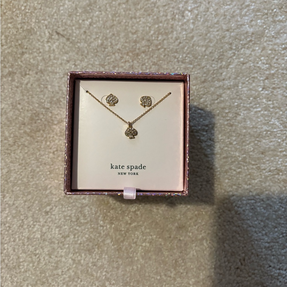 Kate Spade Gold Heart Necklace Set